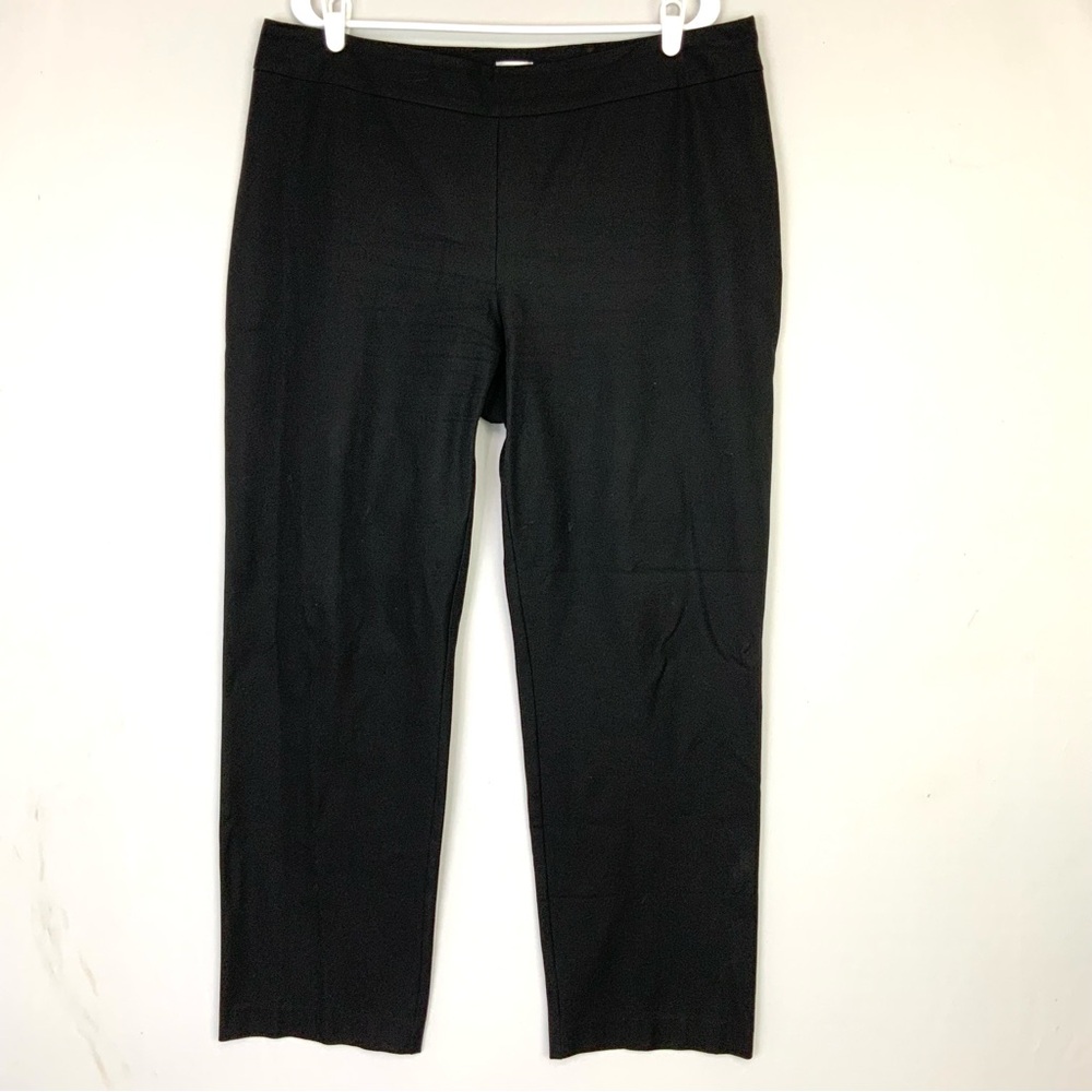 Chico's Sz 3 XL Black High Rise Flat Front Side Zip Dress Pants Trousers